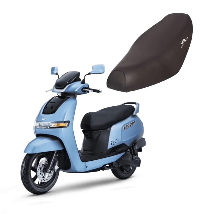 KSHEERI IQUBE EV Scooter Seat Cover Protect from Rust and Dust, PU Leather Waterproof Durable Seat Cover IQUBE S ONLY (Black) - Image 1