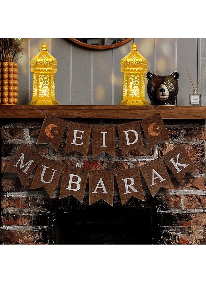 يواوليتي - أضواء رمضان ، فانوس رمضان ، ديكورات رمضان للمنزل ، خمر الصمام فانوس الجوف تصميم ديكورات لرمضان عطلة الجدول ديكور - Image 1