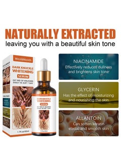 West&Month Whitening Serum Hand Knuckle Glow Serum - Restoring Hand Treatment - Moisturizing - Exfoliates and Reduces Unbalanced Pigmentation - For Removing Dark Knuckle Elbow - Brighter - Firmer Skin  - Image 4