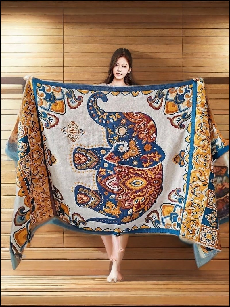 Muslin Bath Towel 80x160 cm Ivory - Image 2