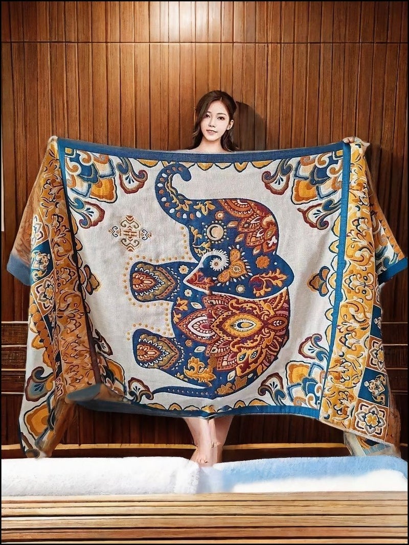 Muslin Bath Towel 80x160 cm Ivory - Image 4