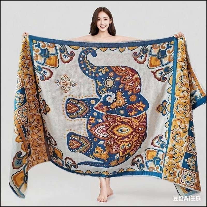 Muslin Bath Towel 80x160 cm Ivory - Image 5