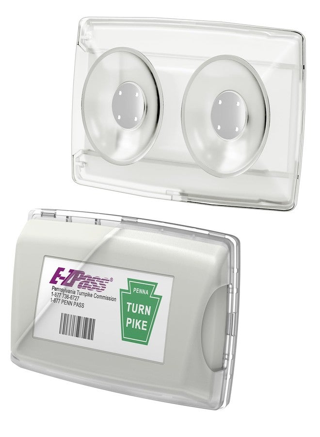 Zeyitian حامل بطاقة EZ Pass شفاف من Zeyitian مزود بأكواب شفط فائقة القوة للزجاج الأمامي. حامل بطاقة EZ Pass، حامل جهاز إرسال واستقبال بطاقة iPass. - Image 1