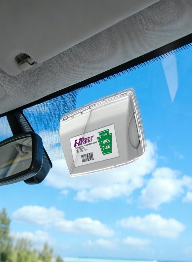 Zeyitian حامل بطاقة EZ Pass شفاف من Zeyitian مزود بأكواب شفط فائقة القوة للزجاج الأمامي. حامل بطاقة EZ Pass، حامل جهاز إرسال واستقبال بطاقة iPass. - Image 3