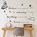 Sinekong Inspirational Quotes Wall Decals Large Removable Motivational Saying Wall Stickers Positive Lettering Word - Image 2