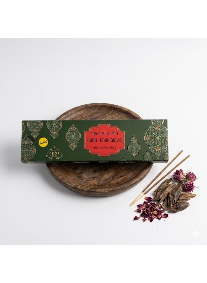 Sree Vani SreeVani Oudh Gulab Incense Sticks – 50g Premium Natural Blend of Rose and Oudh - Image 1