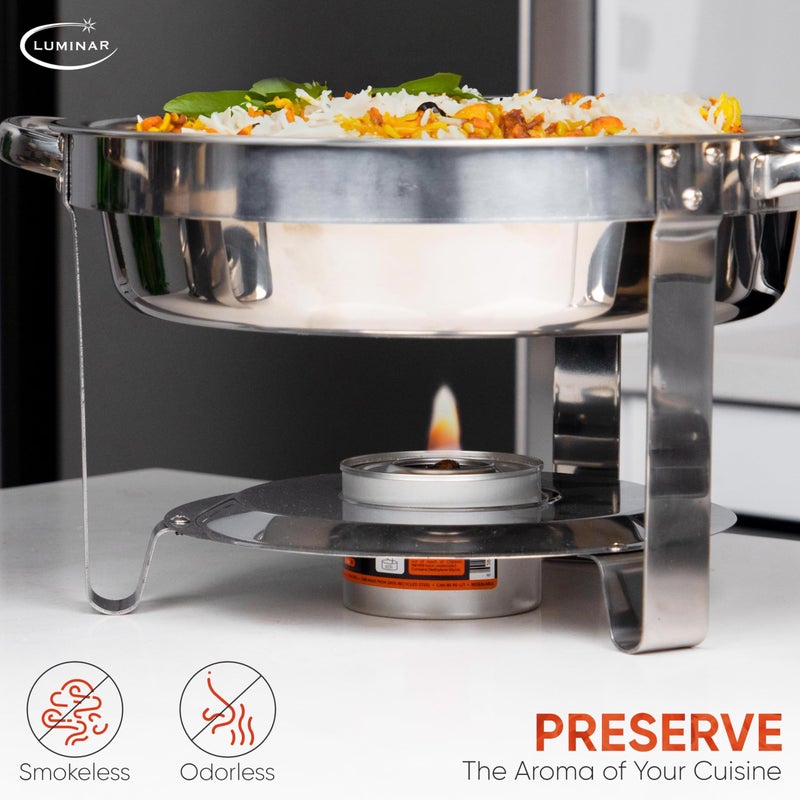 Luminar Resealable-Wick Chafing Fuel Cans, 24 Pack, 4 Hour - Premium Quality Burners for Food Warmers - No More Spills, Waste, or Hassle - Perfect for Convenient, and Long-Lasting Event Catering - Image 5