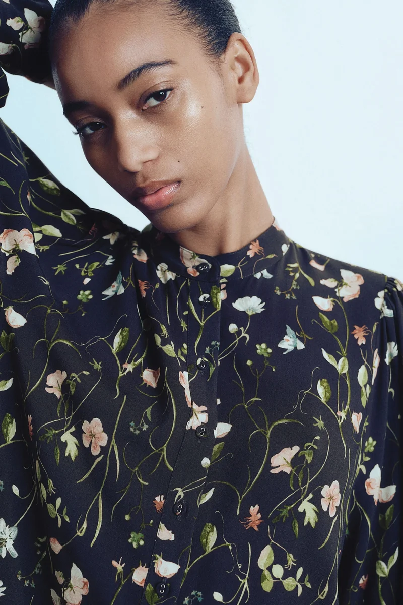 H&M Patterned viscose dress