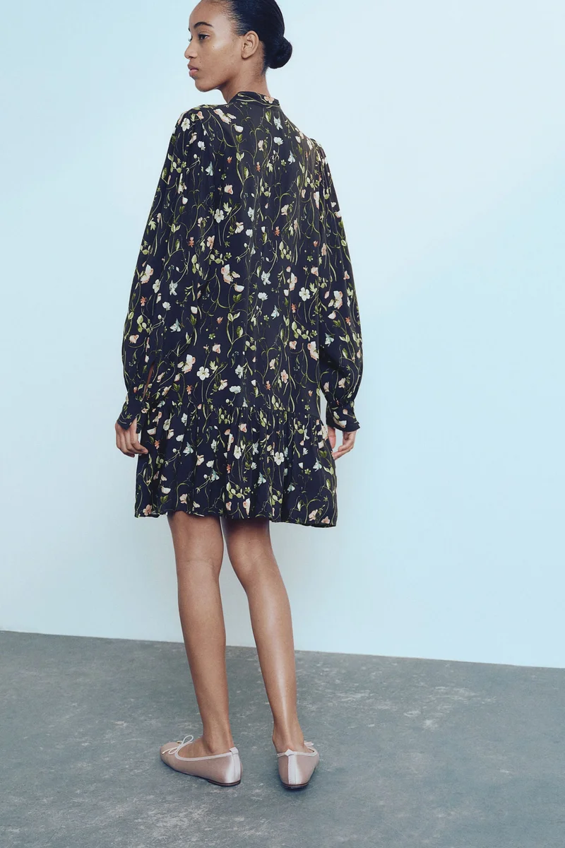 H&M Patterned viscose dress