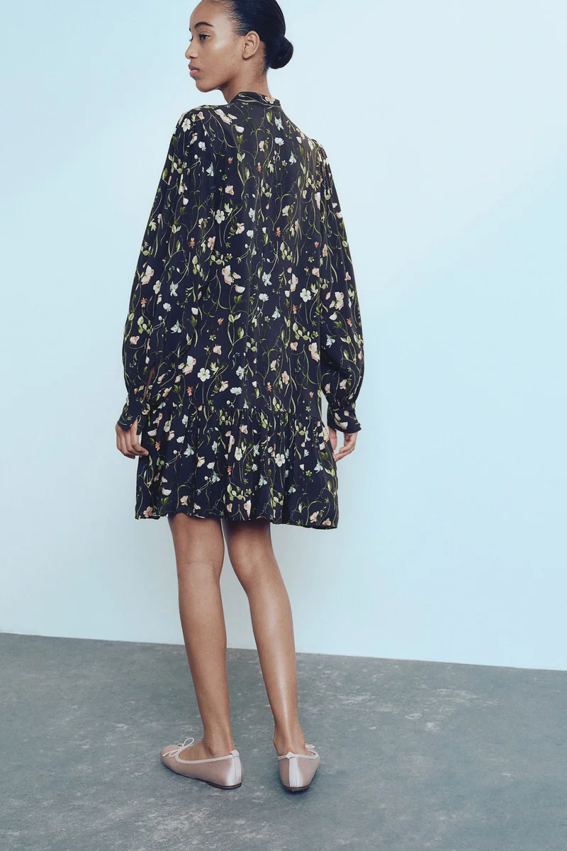 H&M Patterned viscose dress