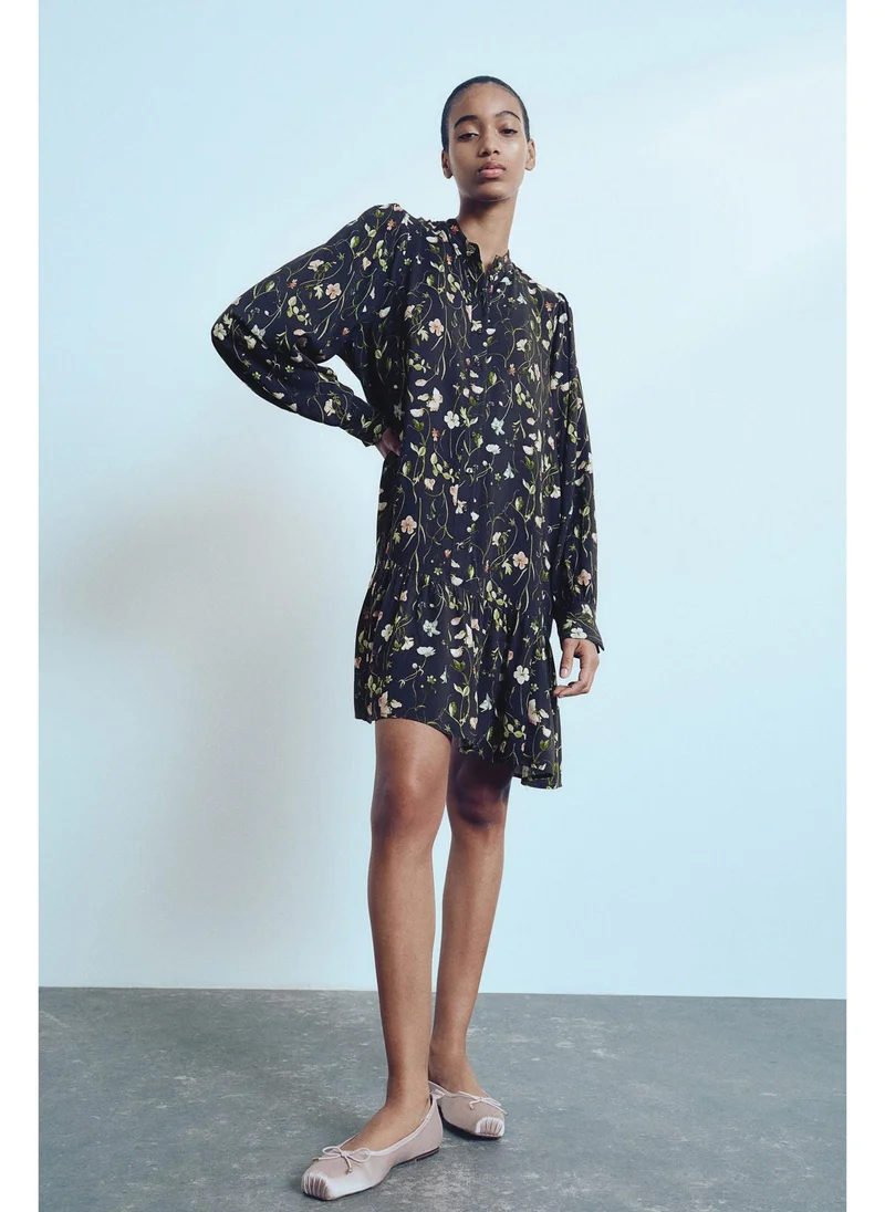 H&M Patterned viscose dress