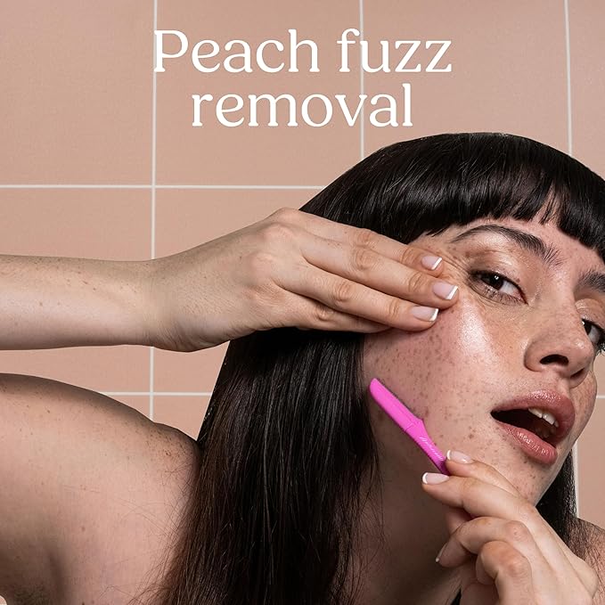 WILKINSON SWORD Intuition Eyebrow Shaper for Women Facial Hair Remover and Trimmer Exfoliating Dermaplaning Tool Pack of 3 Disposable Razors - Image 5