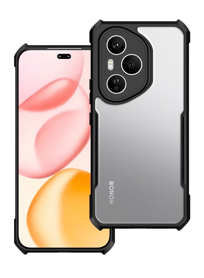 Xundo Clear Case for Honor 400 Pro 5G | Premium Rugged | Durable Shock-absorbing Frame | Black Border | Thermoplastic Polyurethane | Airbag Anti-drop Protection - Clear - Image 1