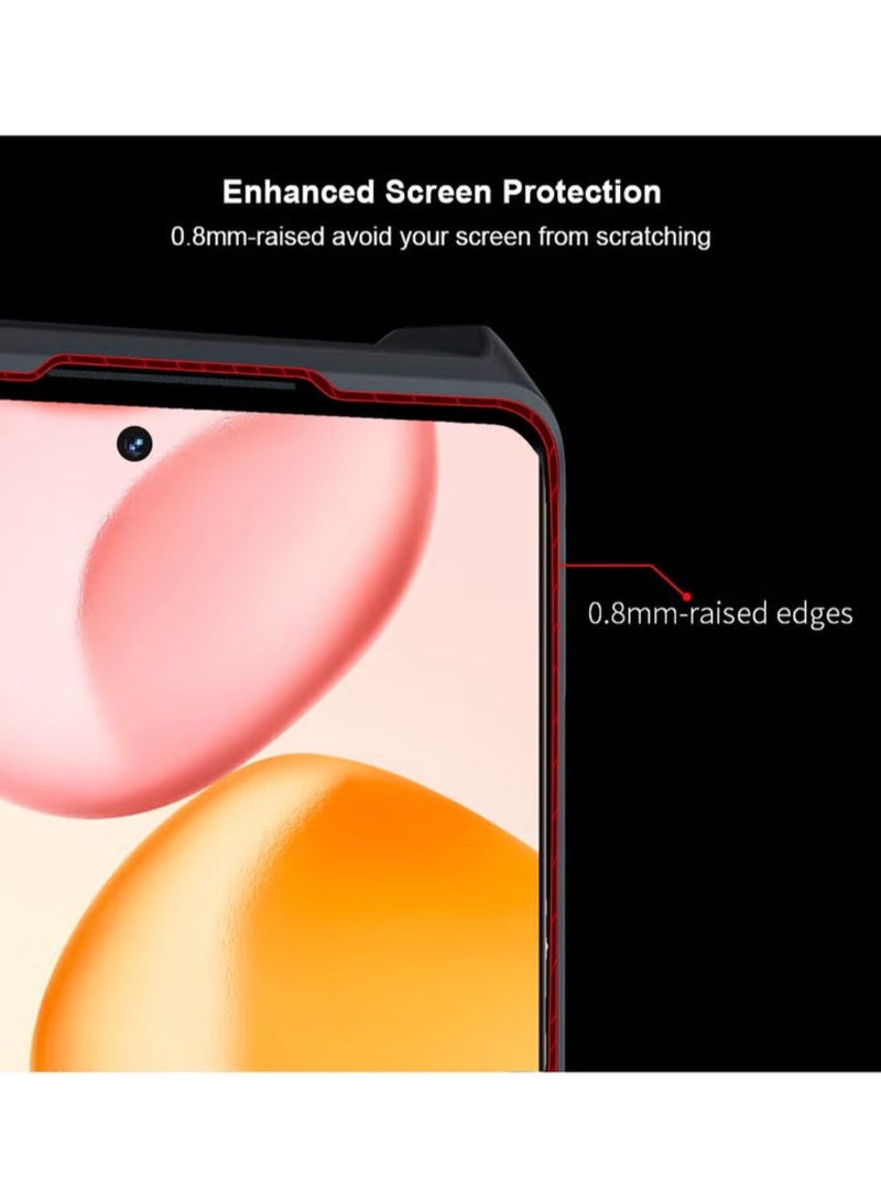 Xundo Clear Case for Honor 400 Pro 5G | Premium Rugged | Durable Shock-absorbing Frame | Black Border | Thermoplastic Polyurethane | Airbag Anti-drop Protection - Clear - Image 2