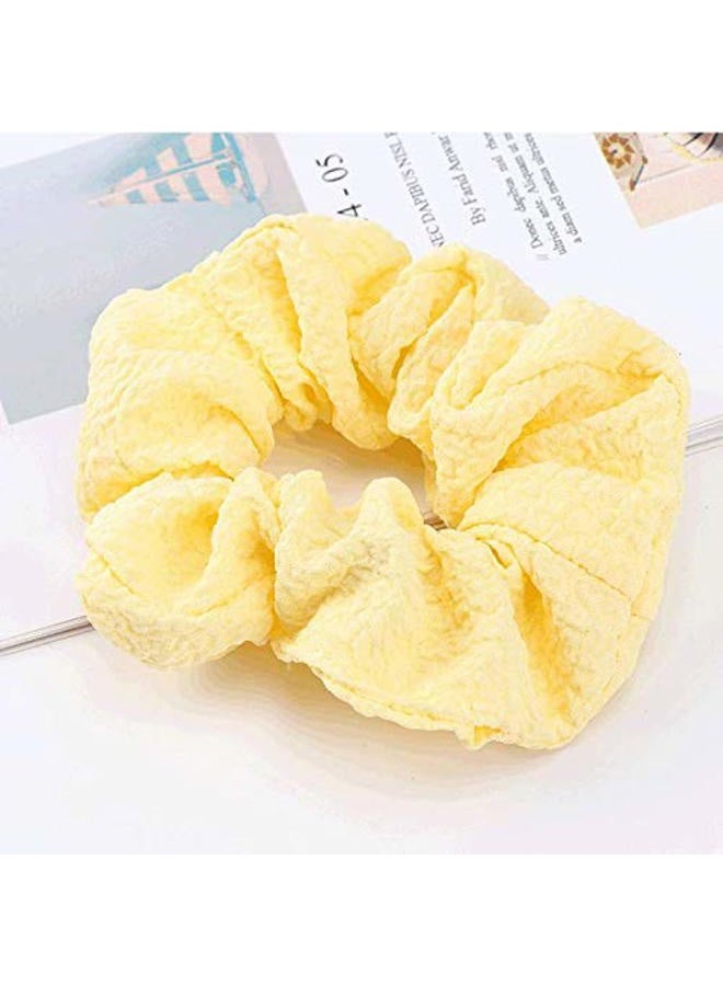 KINFENE 8 Pack Soft Linen Cotton Fabric Sleep Hair Scrunchies Skin Friendly Hair Bobbles Elastics Ponytail Holders Hair Wrist Ties Bands Cloth Scrunchies for Show Gym Dance Party Club Girl Women - Image 4