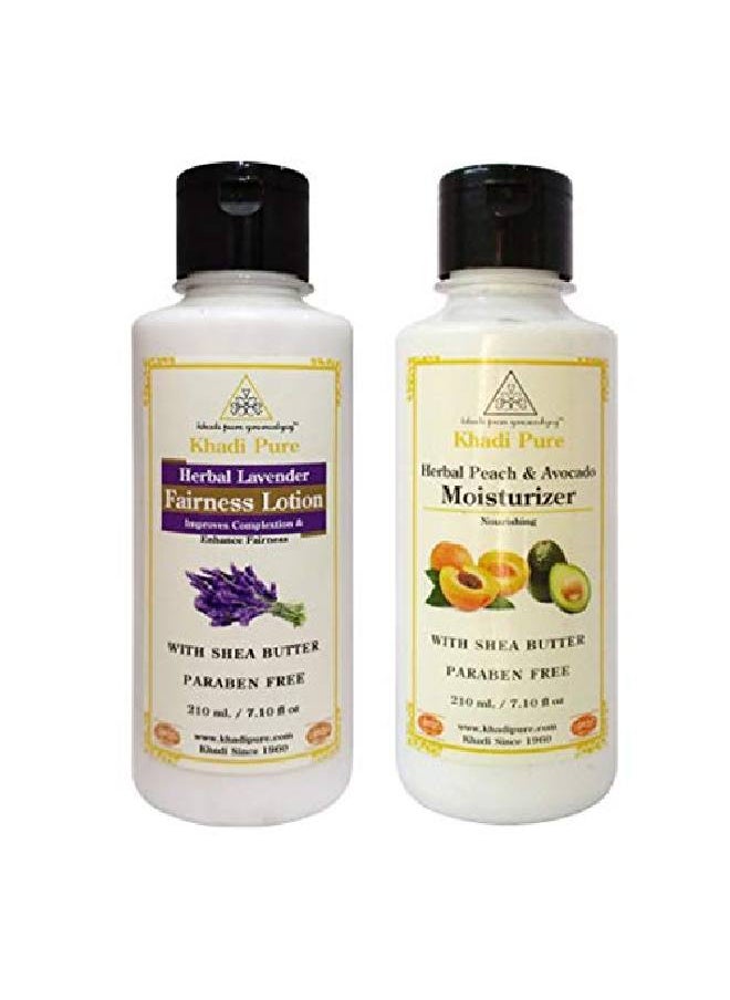 Khadi Pure Peach Avocado SLS & Lavender SLS Moisturizing Lotion 210 ml (Pack of 2)  - Image 2