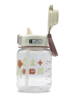 Panvil BPA-Free Kids Water Bottle with Straw and Hanging Cord – Leakproof and Lightweight Bottle for Boys and Girls – Perfect for School, Playgroup, and Travel (Color as per Stock)  - Image 3