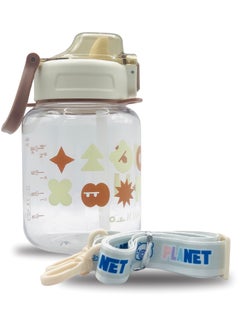 Panvil BPA-Free Kids Water Bottle with Straw and Hanging Cord – Leakproof and Lightweight Bottle for Boys and Girls – Perfect for School, Playgroup, and Travel (Color as per Stock)  - Image 4