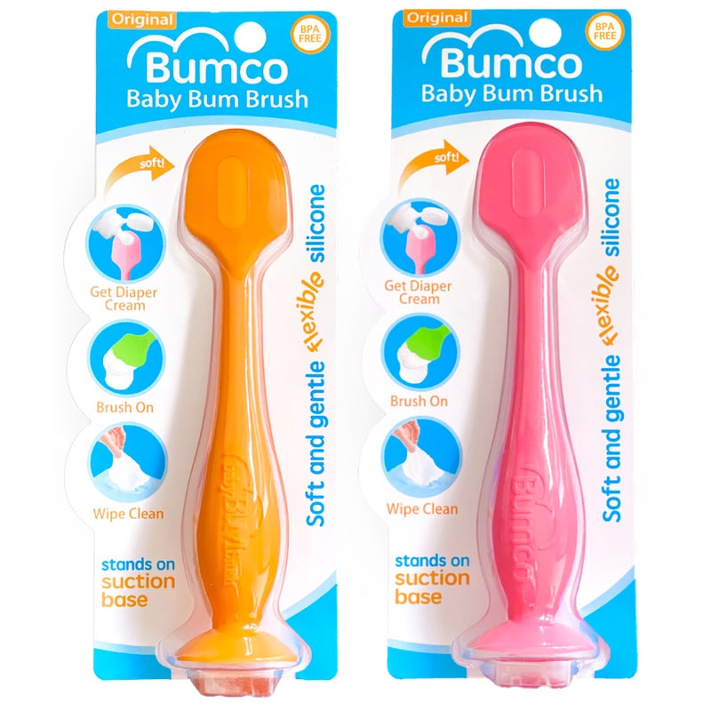 Baby Bum Brush Bumco Diaper Cream Spatula (2-Pack) - BPA-Free Diaper Bag Essentials, Soft & Flexible Butt Spatula Baby, Mom-Invented Butt Paste Spatula, Diaper Cream Applicator, Bumco Baby Bum Brush, Diaper Spatula - Image 1