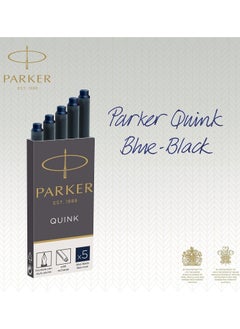 PARKER 5-Piece Quink Fountain Pen Refills Blue-Black  - Image 2