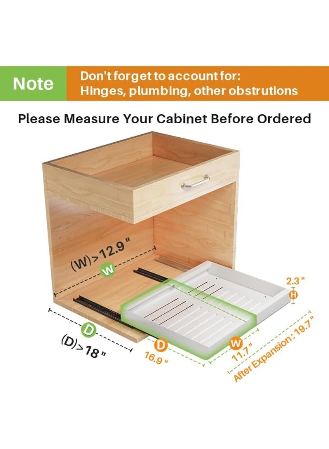 Expandable Pull-Out Cabinet Organizer with Adhesive Nano Film - For Kitchen, Pantry, Bathroom Storage  - Image 4