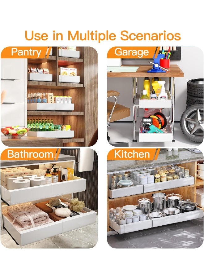 Expandable Pull-Out Cabinet Organizer with Adhesive Nano Film - For Kitchen, Pantry, Bathroom Storage  - Image 5