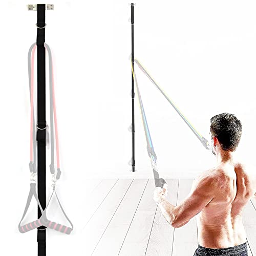 Brebebe Multi Point Wall Anchor Strap for Resistance Bands Exercises, Door Anchor Strap Loops with 5 Metal D-rings, Wall Anchor Tracks Home Gym Fitness System, Simple & Effective (No Resistance Bands) - Image 1