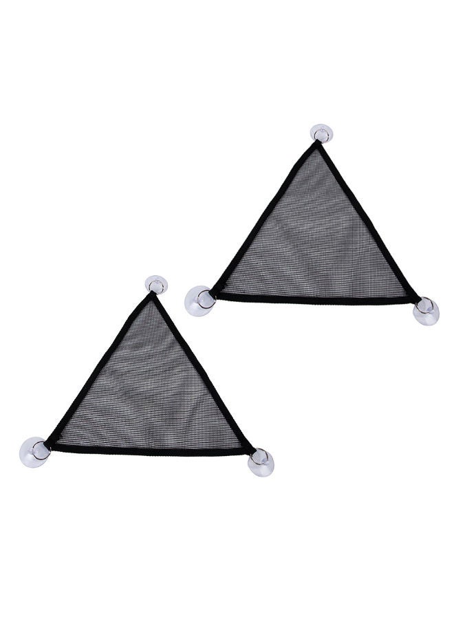 Generic 2-Piece Pet Hammock Hanging Triangular Swing Net Bed Set Black  - Image 1