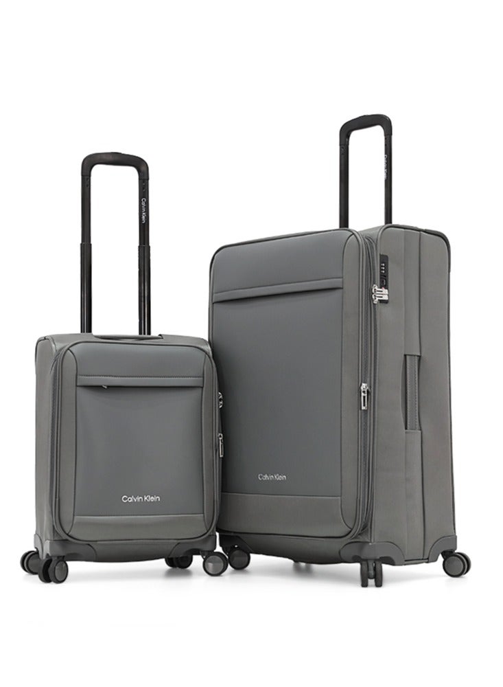 Calvin Klein 2-Piece Softshell Spinner Luggage Set | Lightweight, Flexible Packing for Smart Travelers - Image 1