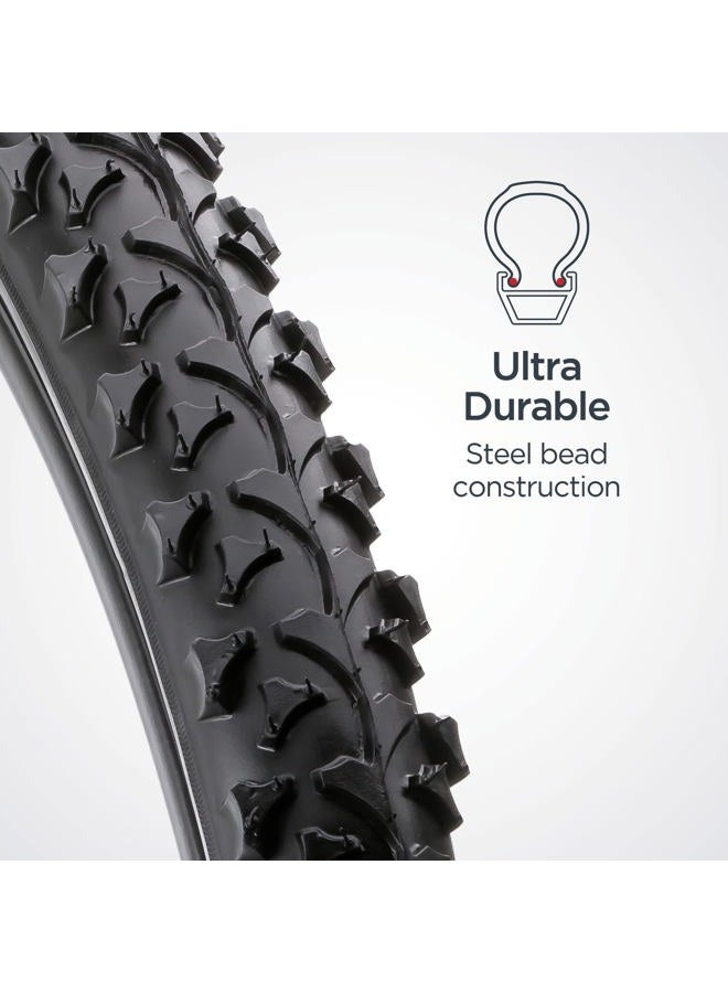 SCHWINN Replacement Bike Tire, Mountain Bike, High Traction Tread, 26 x 1.95-Inch, Black - Image 2