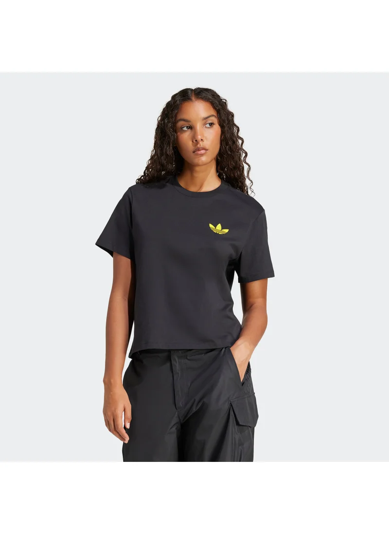 adidas Originals Smiley Loose 3 Stripes T-Shirt