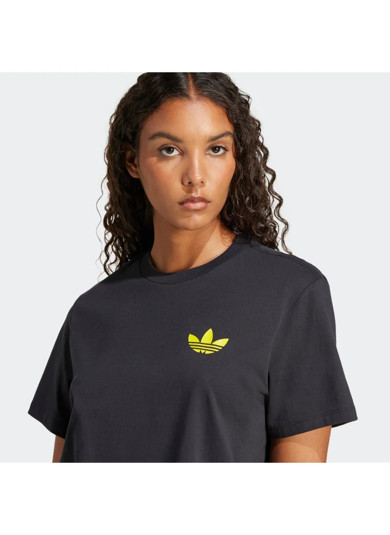 adidas Originals Smiley Loose 3 Stripes T-Shirt