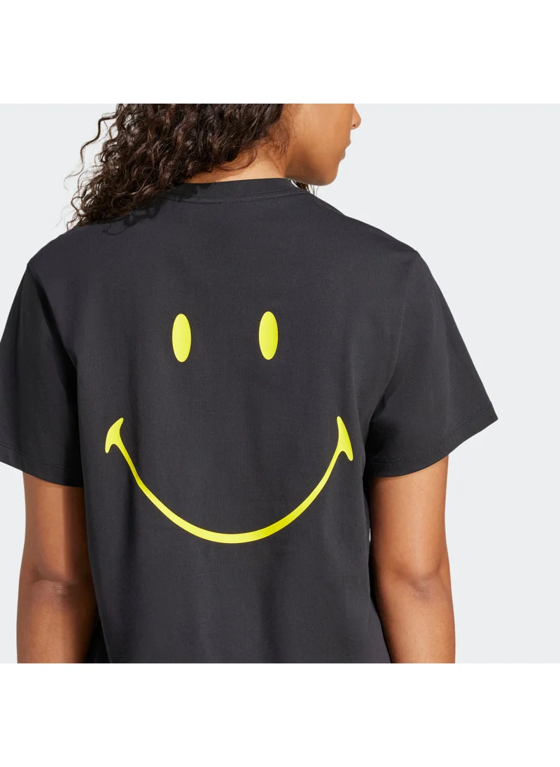 adidas Originals Smiley Loose 3 Stripes T-Shirt