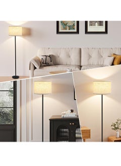 Uwals Floor Lamp with 9W Bulb, 3 Color Temperatures, Adjustable Beige Shade - Ideal for Living Room Bedroom Office Classroom Dorm Apartment  - Image 5