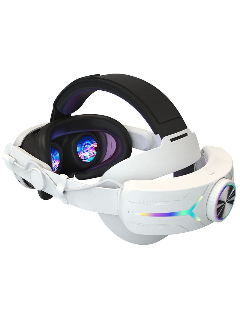 General New Meta quest3 head wear RGB electric unexpectedly head wear 8000 mA no pressure face Quest3VR accessories Pure White 