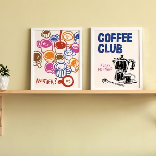 JXREQ Trendy Vinatge Kitchen Coffee Bar Decor Wall Art Prints Set of 4, Home Kitchen Coffee Bar Cart Decor, 8x10 Unframed - Image 5