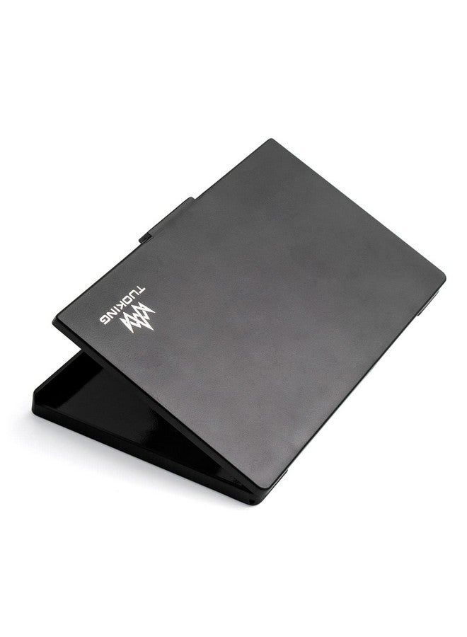 TUOKING Makeup Magnetic Palette With Mirror And 20Pcs Metal Stickers Empty Storage Palette For Eyeshadow Powder Highlighter Black - Image 3