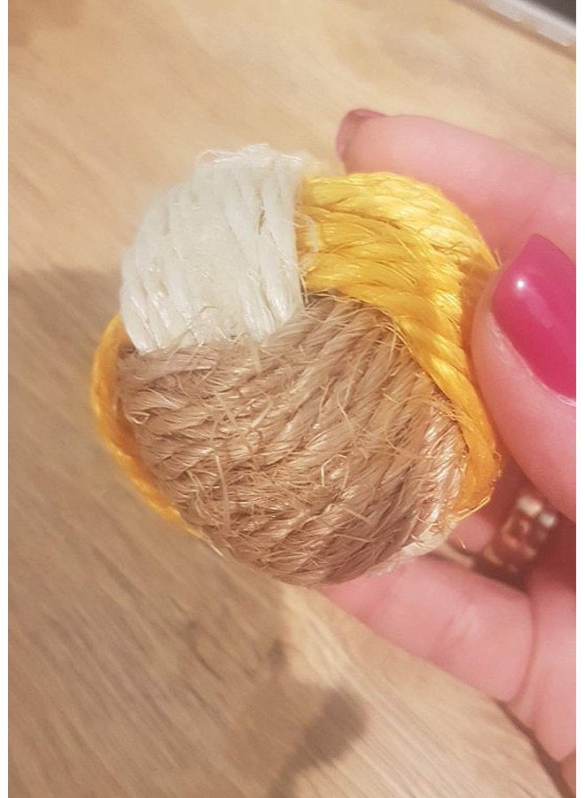 SUNTRADE 3Pcs Cat Toy Sisal Ball Pet Scratching Ball Chew Eco-Friendly Toy Pets Interactive Toy Bite and Wear Resistant(Random Color) - Image 5