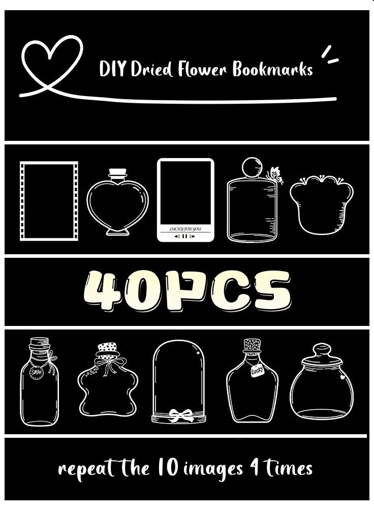 Transparent bottle stickers diy dried flower bookmarks student creative plant embossing children's handmade specimen making film - Image 2