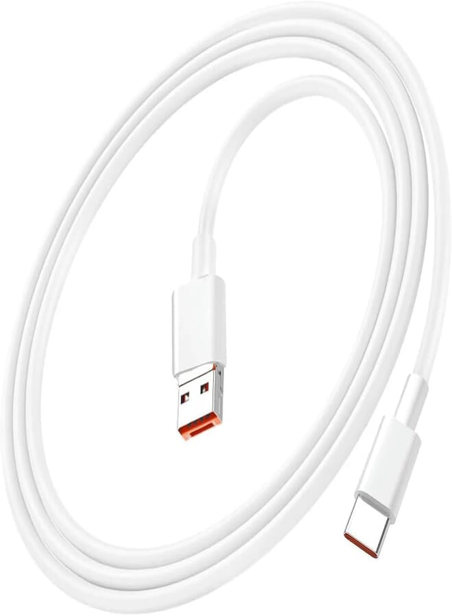 Smart Gate SGCA-PACC180W Cable PVC 2-in-1 USB & Type-C to Type-C Fast Shielded 1.8m White