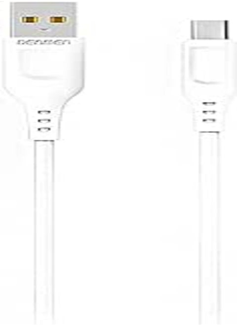 DENMEN D01V Cable USB Data and Fast Charger Micro 1m For Android - White