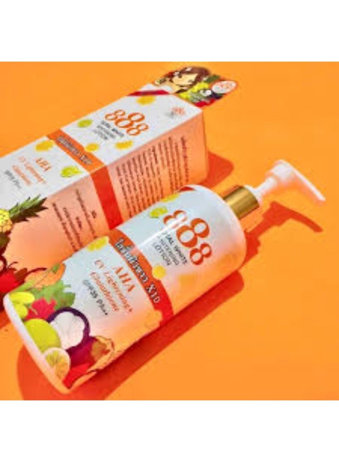 888 توتال وايت لوشن تبييض 10X، يحتوي على AHA لتفتيح البشرة من الأشعة فوق البنفسجية، جلوثاثيون، وSPF 35 PA++ لبشرة متساوية وخالية من العيوب وأكثر إشراقًا، تغذية عميقة لإشراقة دائمة في عبوة بحجم 250 مل. - Image 2