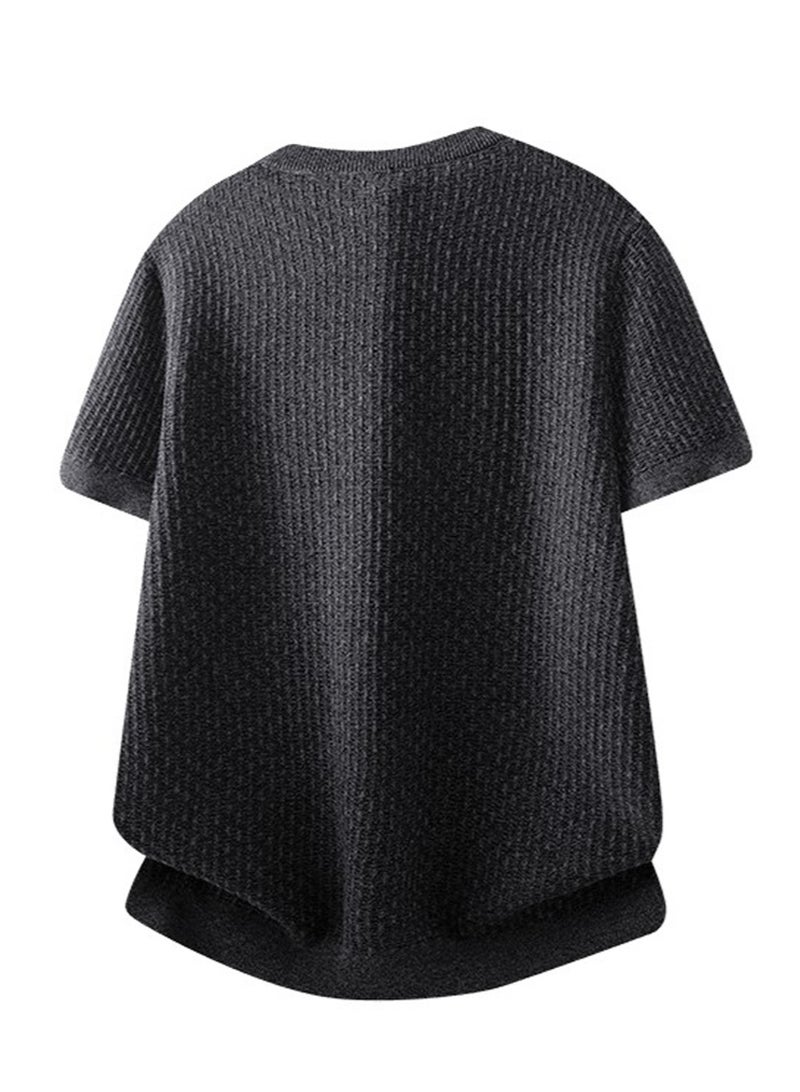 فيلا FILA men's and women's waffle knitted short-sleeved t-shirts - Image 4