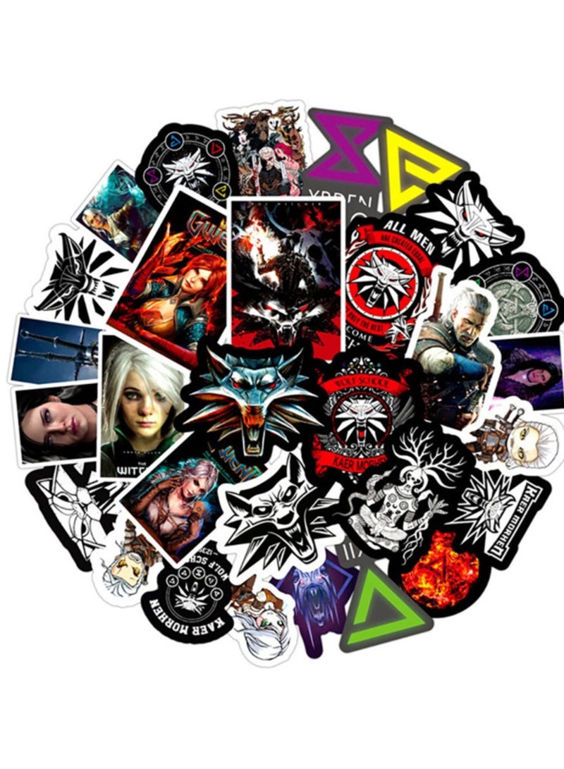 general 50-Piece The Witcher Cute Vinyl Waterproof Sticker - Image 1