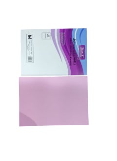 Donia Pack of 50 Bristol Briefcard White Cover Pink Colour Sheets  - Image 3