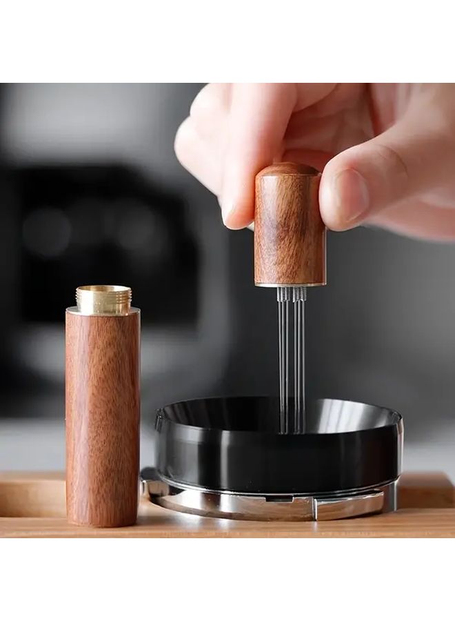 Rosewood Stainless Steel Coffee Tamper With Flat And Pointed Tips For Espresso Machines - Image 3