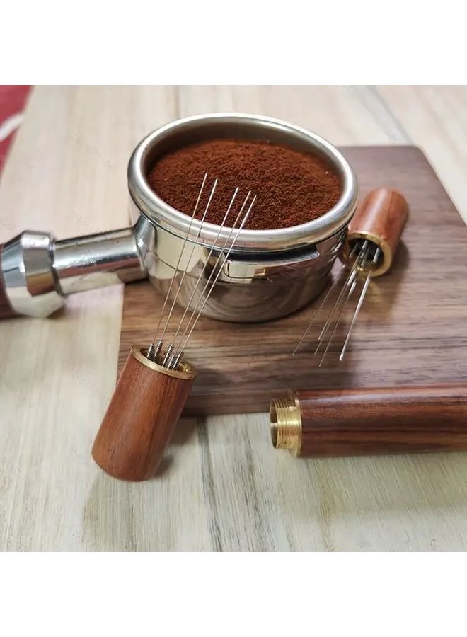 Rosewood Stainless Steel Coffee Tamper With Flat And Pointed Tips For Espresso Machines - Image 1