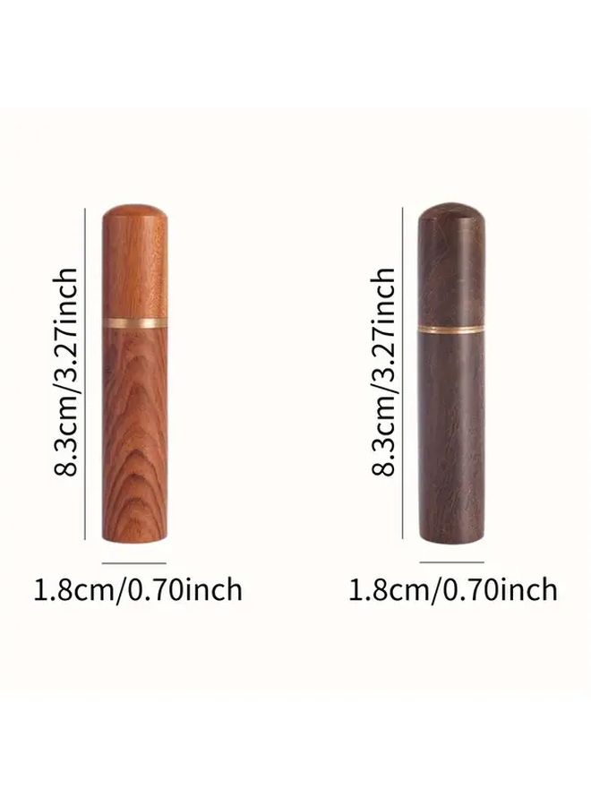 Rosewood Stainless Steel Coffee Tamper With Flat And Pointed Tips For Espresso Machines - Image 2