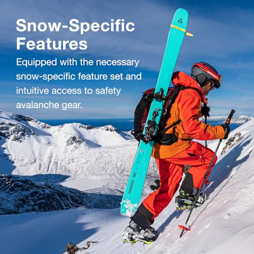 OSPREY حقيبة ظهر للتزلج والتزلج على الجليد للرجال Osprey Soelden Pro 32L مع نظام الوسادة الهوائية E2، جبل أحمر - Image 5