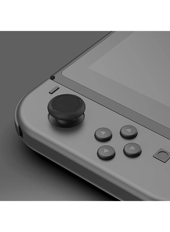 6 قطع من أغطية عصا التحكم البديلة لجهاز Nintendo Switch OLED Thumb Caps، أغطية بديلة لعصا التحكم التناظرية لجهاز Nintendo Switch و Switch Lite، أغطية عصا التحكم المريحة للألعاب (أسود) - Image 4